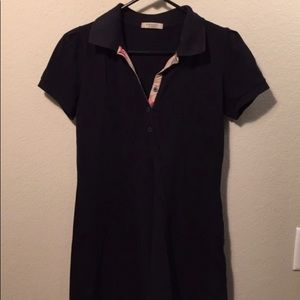Burberry black cotton tennis mini dress S